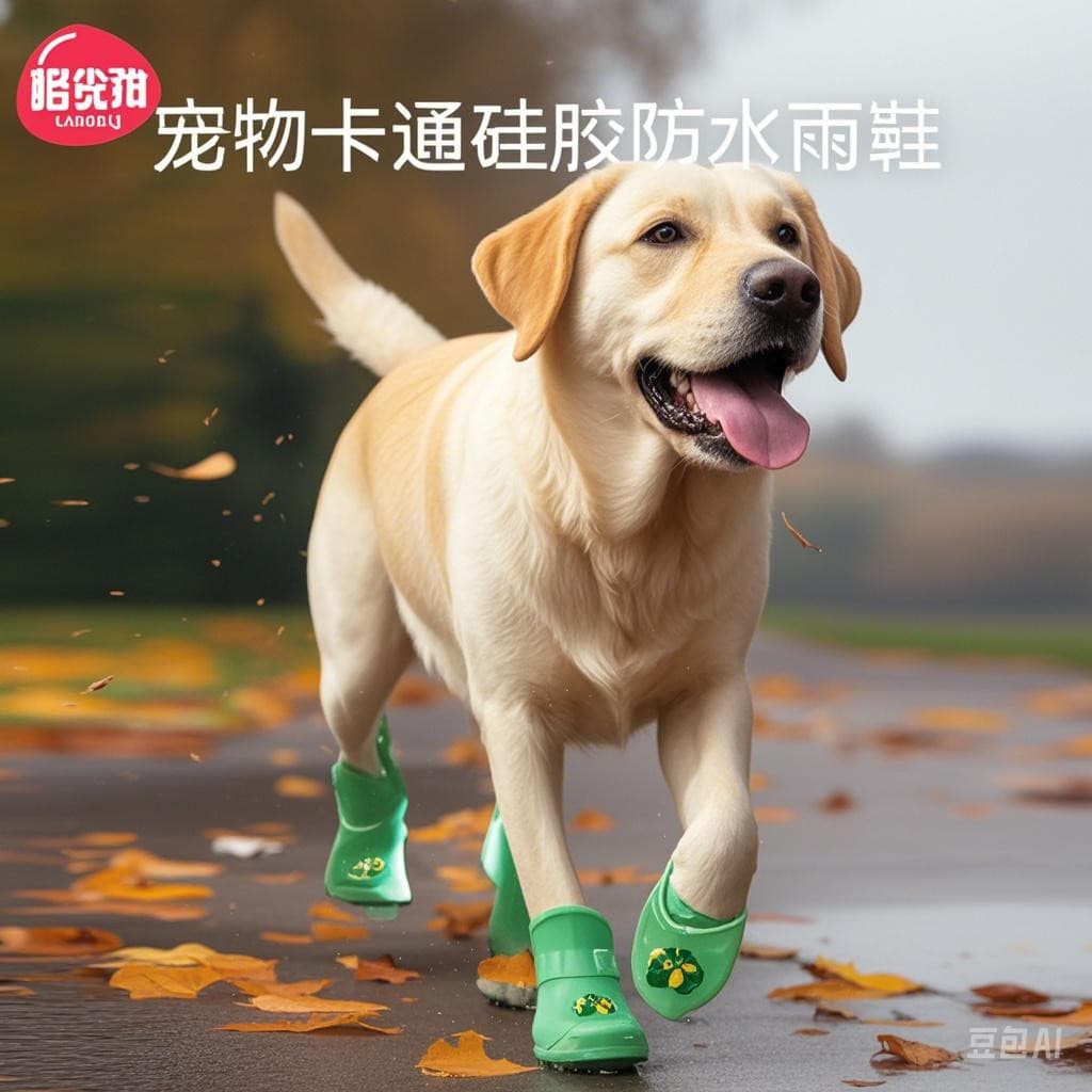 Botas de chuva para cães médios e grandes, à prova d'água, não cai, pés, sapatos para cães, passeio para animais de esti