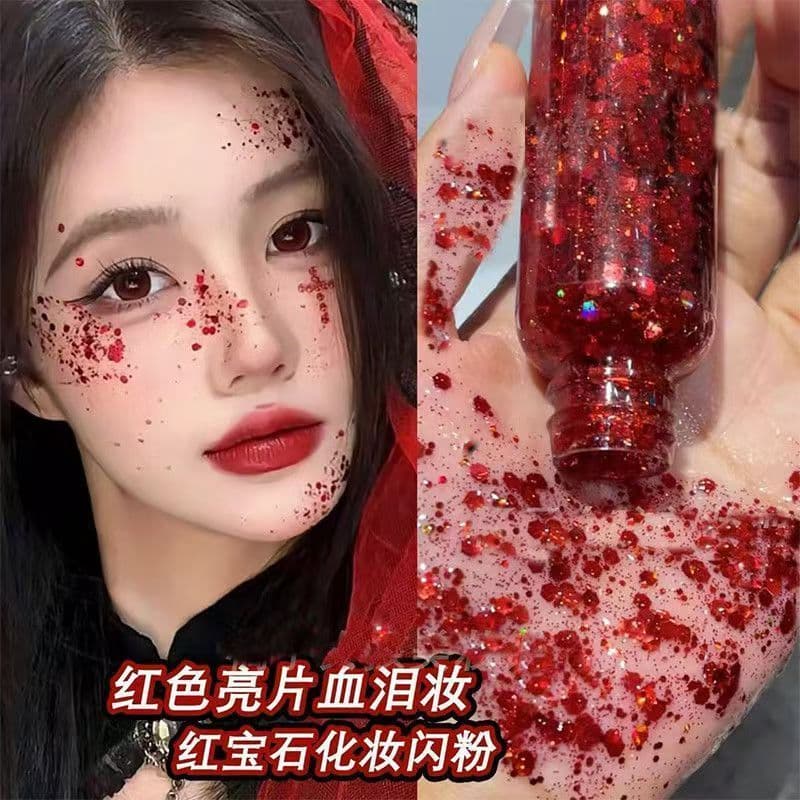 Halloween maquiagem de sangue dia um estágio maquiagem Glitter Gel mostrar COS rosto dança latina traje maquiagem lantej