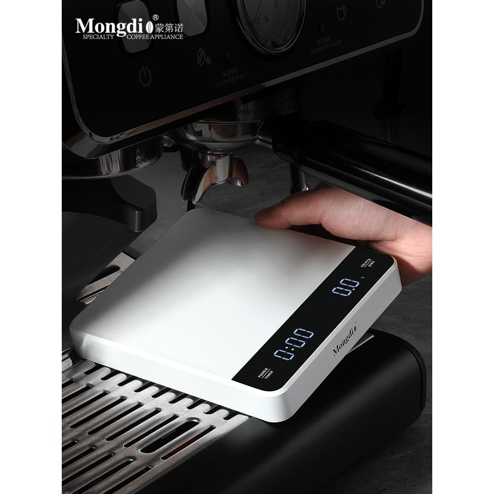 Mongdio balança eletrônica de café, balança eletrônica dedicada para café, fermentação manual, balança italiana de grãos