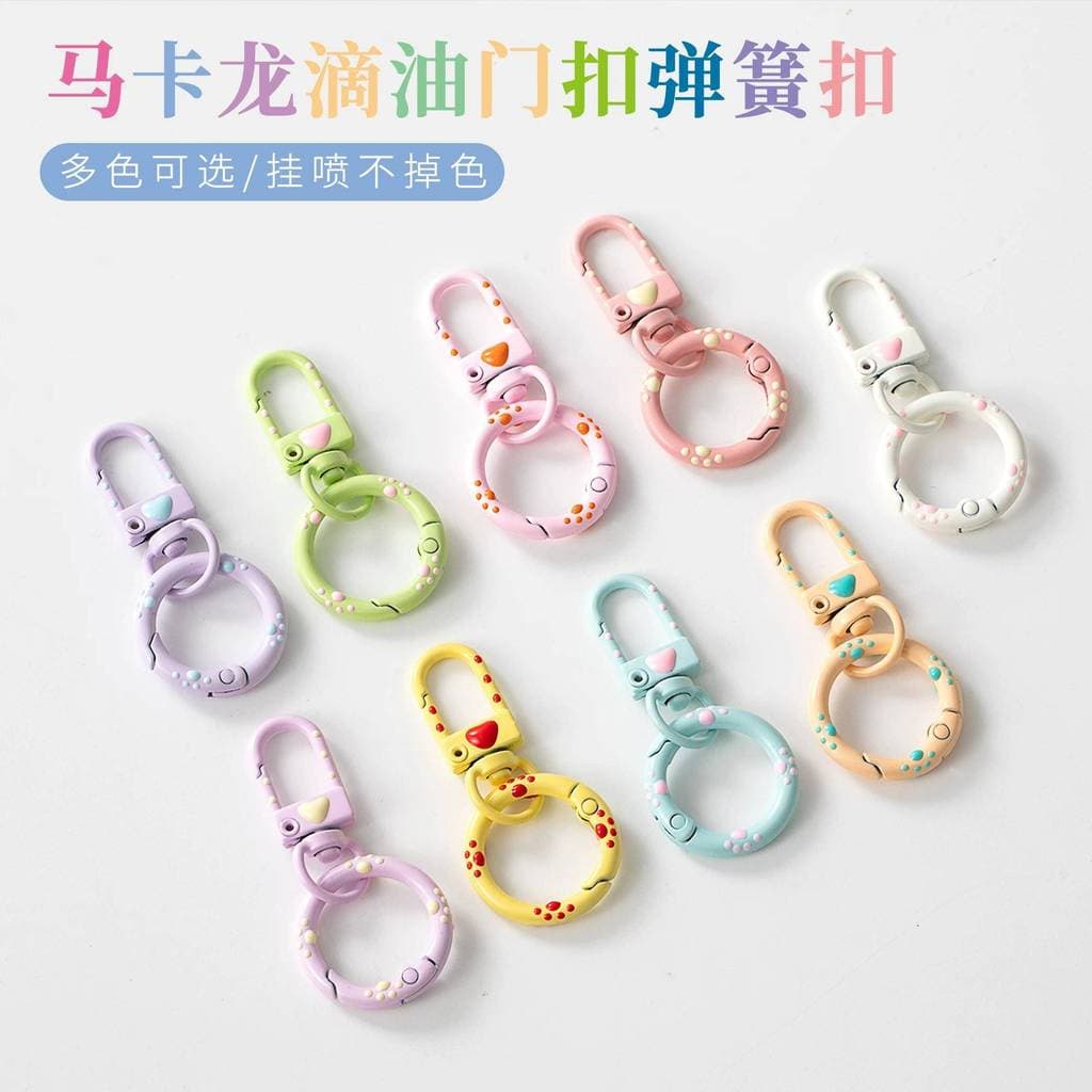 Anel de pingente de feijão japonês fivela Macaron chaveiro bonito dos desenhos animados boneca saco pingente casal chave
