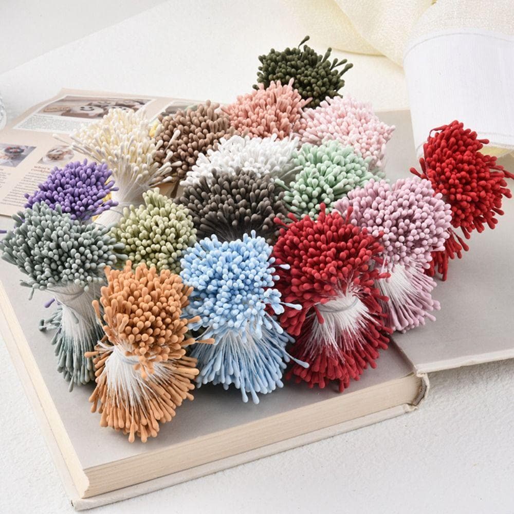 400 Pcs Pistilo Artificial , De Pêssego De Plástico De 6 Cm , Acessórios Para Fabricação De Flores Em Gota De Águ
