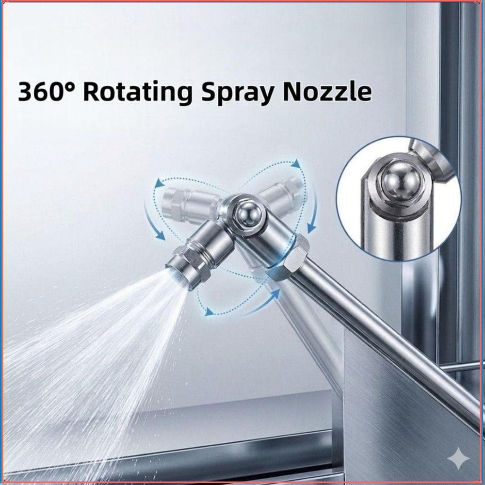 Bicos De Limpeza De Bobina HVAC , Spray Grande Angular 1/4 " Haste Ar Condicionado De Conexão Rápida , 360 ° Giratório
