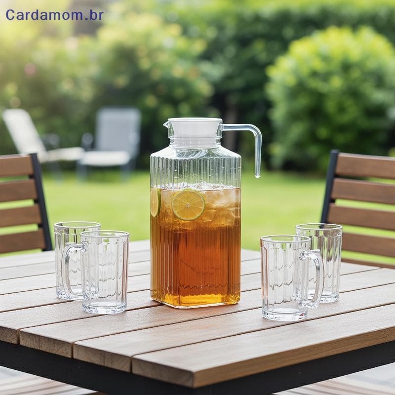 { CARDA } Jarra De Suco De Água Garrafa Transparente De Plástico Para Armazenar Sucos Frescos E Bebidas Cozinha , Gelade