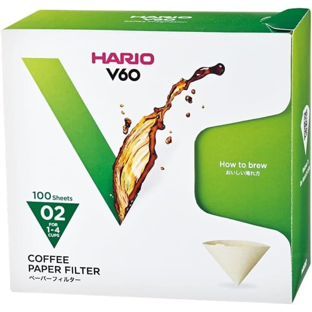 Filtros de papel Hario V60, castanho, cafeteira, 1 a 4 chávenas, fabricado no Japão, VCF-02-100MK