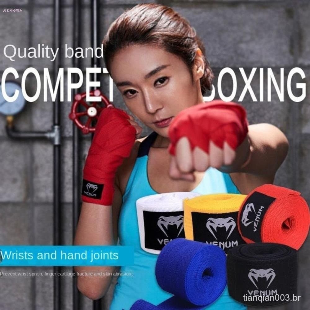 1 Par De Tiras De Boxe , Elásticas De Algodão Para Proteção De Mão , 2 Rolos Protegem Bandagens De 1.5 M Embrulha