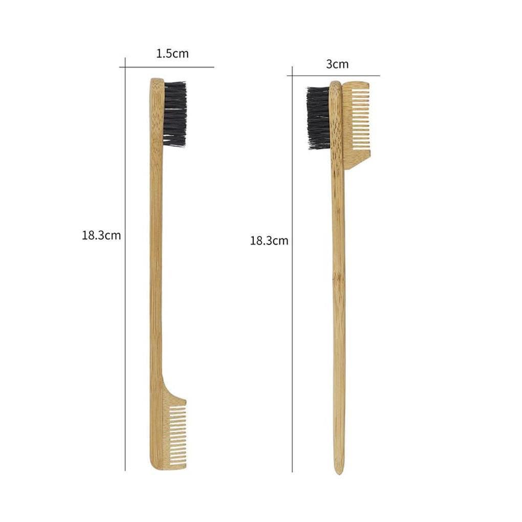 Conjunto De Escova E Pente De Sobrancelha Leve 2 Tamanhos Para Várias Ocasiões Pincel GranNaturals Bambu No . 1