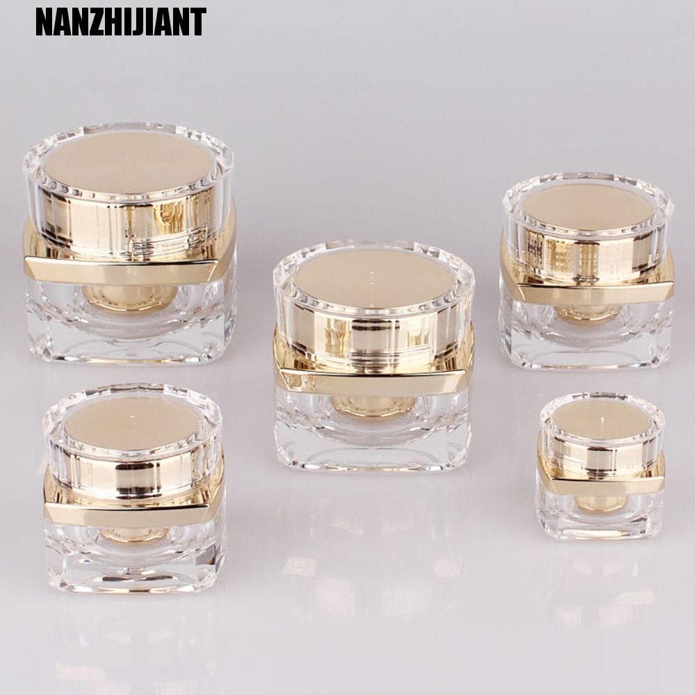 Frascos De Loção NANZHIJIANT , Potes De Creme Facial Roxo Dourado De 5-50g , Latas Vazias , Frasco De Embalagem De Bálsa