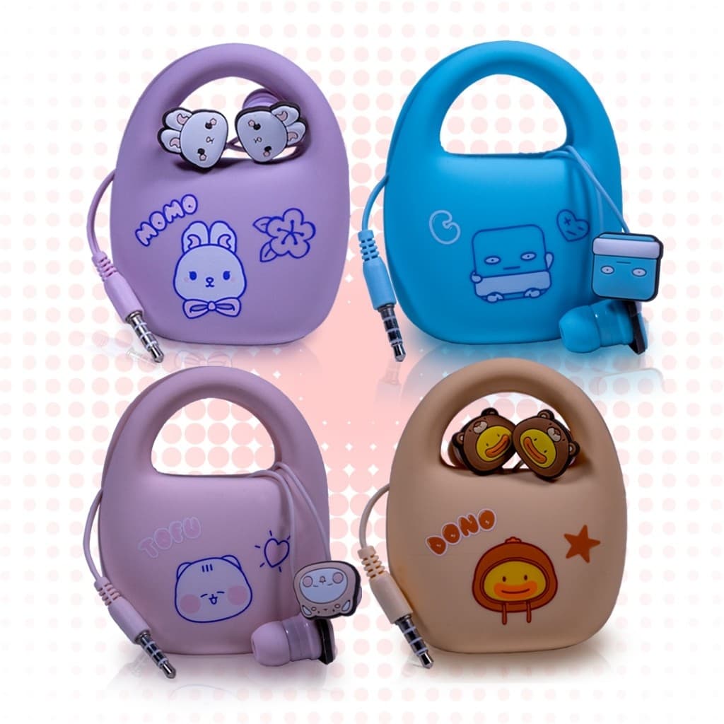 Fone de ouvido Com Microfone Design Estilo Mini Bolsa Fofinho Infantil