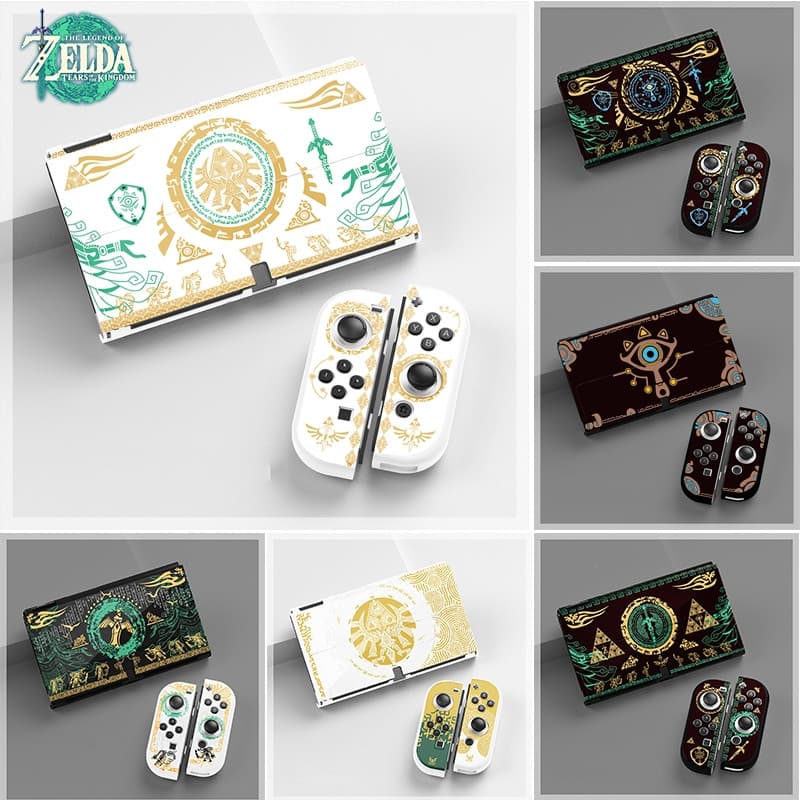 Capa Protetora Dockável para Nintendo Switch/OLED 2021, Casca Dura para Console e Controles Joy-Con-(Zelda) XULJ
