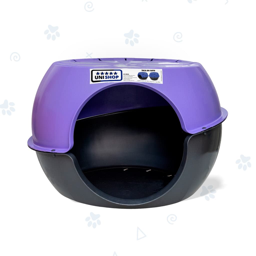 Cabana Toca de Gato Paris Azul Casinha Furacão Pet