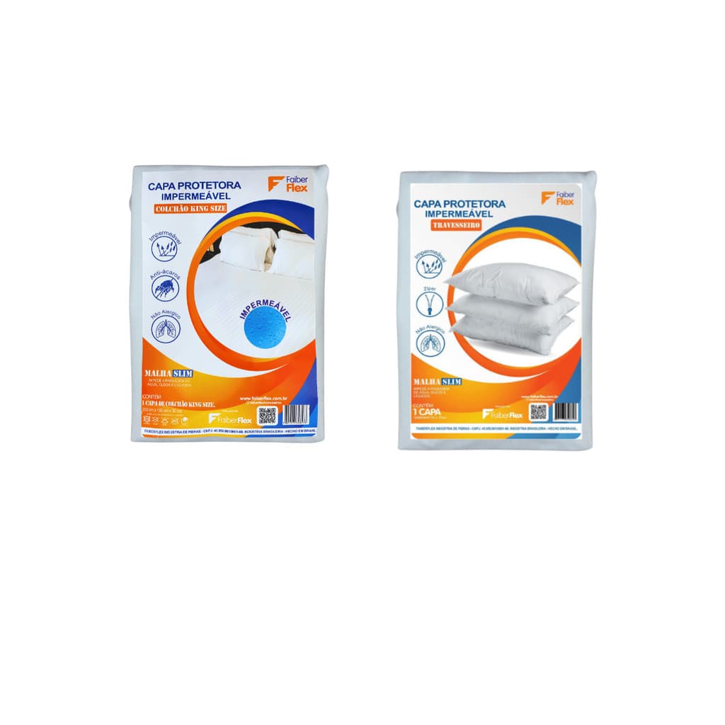 Kit Proteção Total para Cama King Capas Impermeáveis