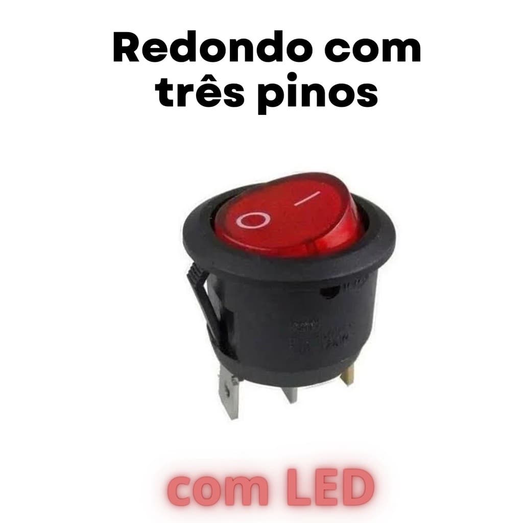 Botão Interruptor Chave Gangorra para cafeteiras com led (tem vídeo mostrando o interruptor da cafeteira)