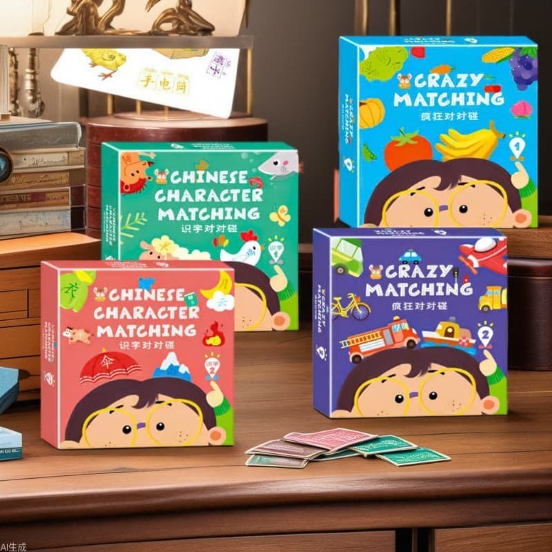 Animais loucos cartões de toque crianças concentração treinamento brinquedos criança jogos de tabuleiro educativos pai-C