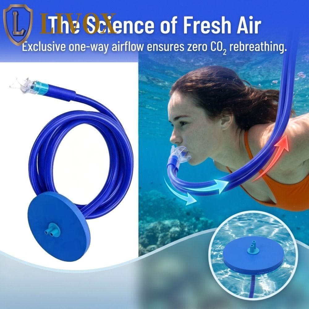 Tubo De Respiração LIVOX , Respirador De Tubos Duplos De 1.5/3/4.5 M Totalmente Seco , Snorkel De Mergulho Profissional