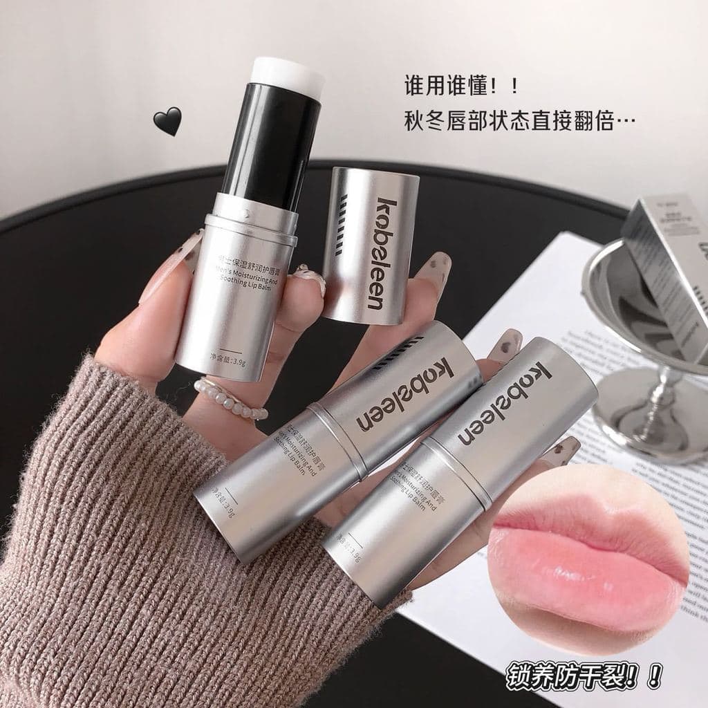 [Estoque pronto] Bálsamo labial hidratante calmante masculino Gem Clear Hidratante Não pegajoso Bálsamo labial Anti-seca