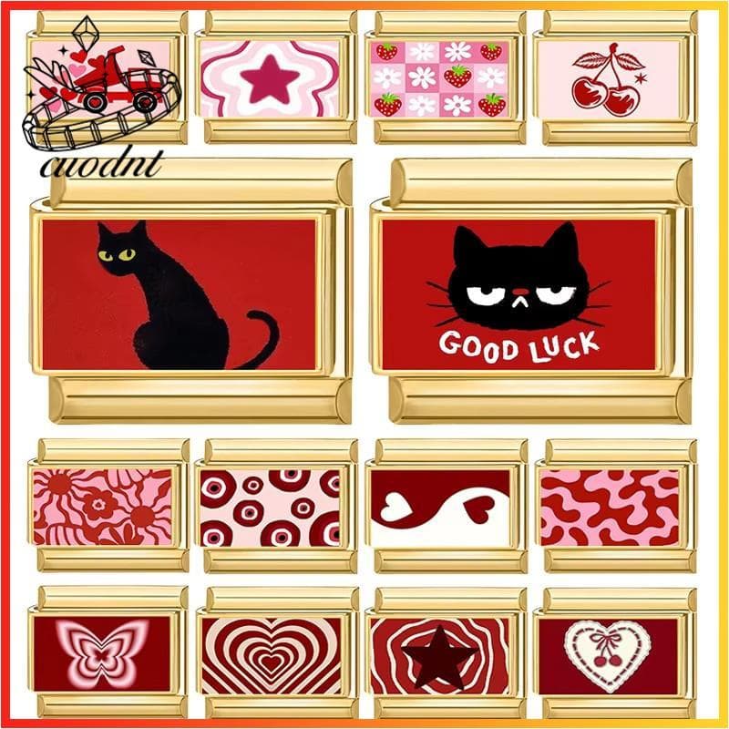 Foto Impressão Gato Estrela Italiano Charme Pulseira Caber 9mm De Aço Inoxidável DIY Jóias Fazendo Acessórios Retro Pers