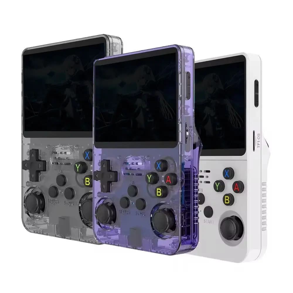Console de jogos portátil retrô R36S com sistema Linux, tela IPS de 3,5 polegadas, bateria de 3000mAh, cartão TF de 32G+