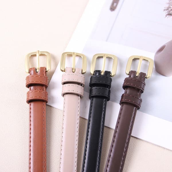 | cinto masculino social | ✷Influenciador venda quente simples pino fivela cinto fino senhoras All-Match High-End casaco