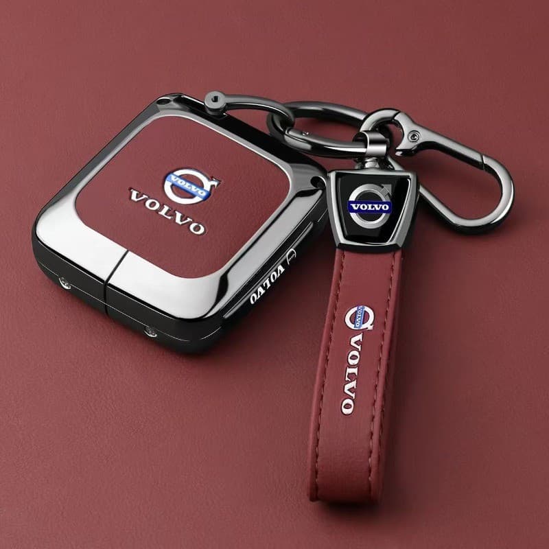 Capa de chave em couro metálico para carro Volvo XC70, adequada para o novo modelo Volvo XC70 de 2026, estilo Fashion Al