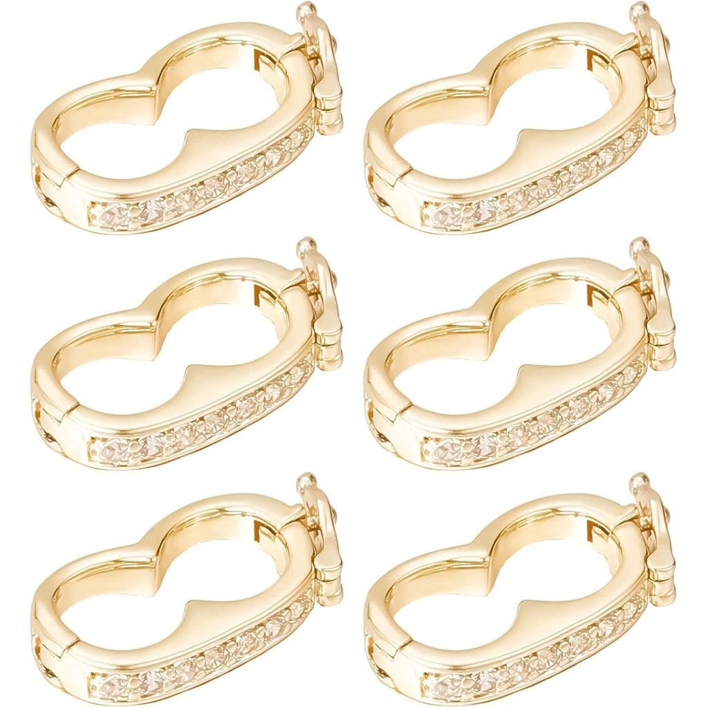 SUNNYCLUE 1 Caixa com 6 Peças de Extensor de Colar, Fecho de Segurança para Colares de Ouro, Pedras Preciosas e Pérolas,