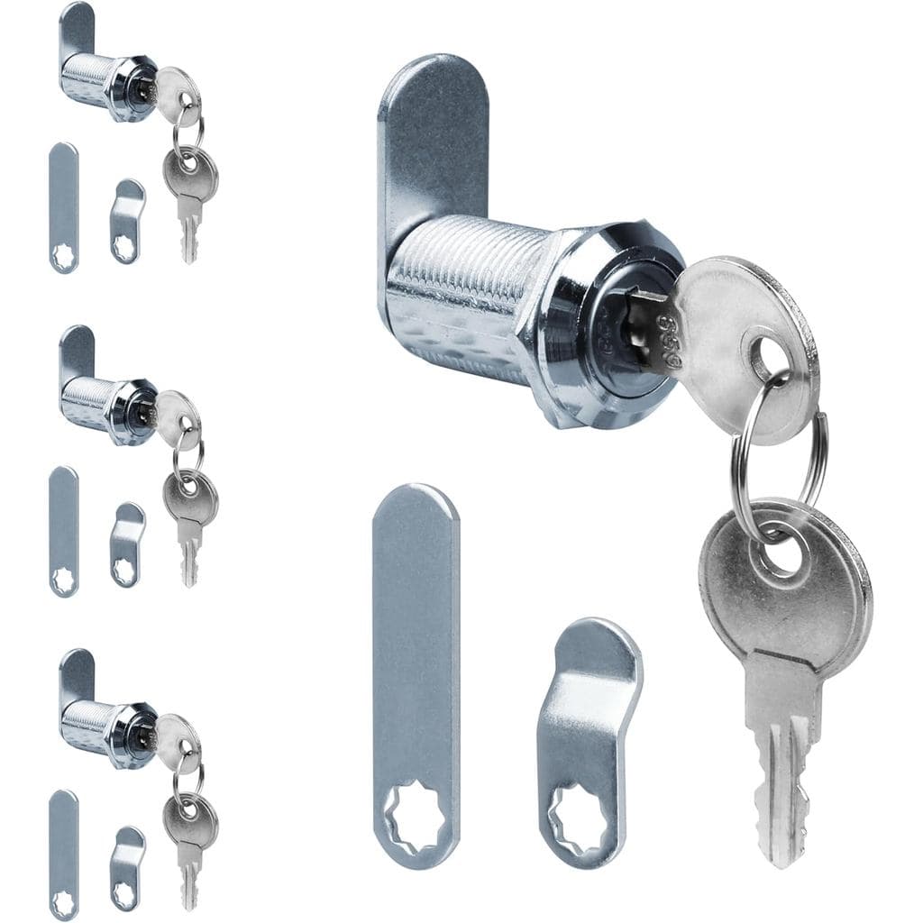 Fechadura de gaveta e armário U9945 com chaves, 1-1/8 pol. em aço inoxidável, substituição de fechadura de mesa para arm