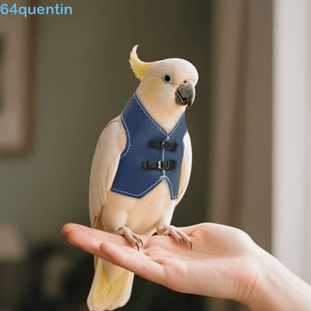 Fantasia De Papagaio QUENTIN , Colete De Couro Respirável Para Pássaros De Estimação , Roupa De Cosplay De Ajustável Est