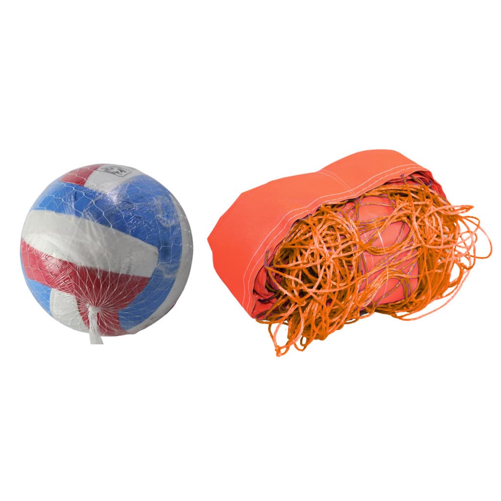 Rede de Vôlei 8 metros Laranja + Bola de EVA (Brinde)