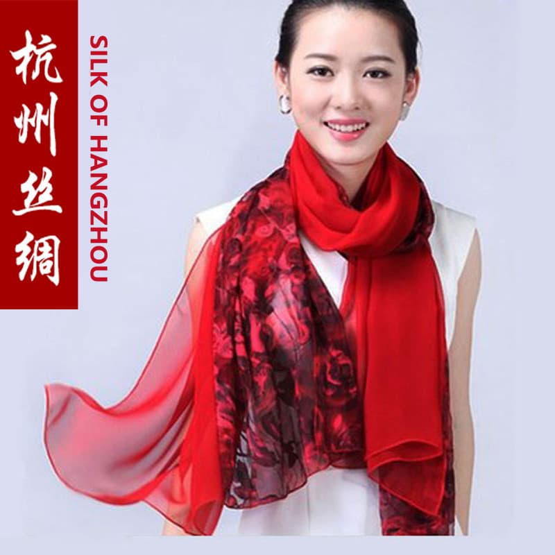 Lenço de seda amoreira lenço de gaze outono inverno senhoras versão coreana costura Extra grande longo xale cachecol dup