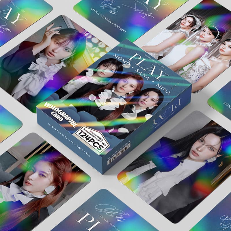 124 Pçs/Caixa Duas Vezes MISAMO Photocards Holográfico LOMO Cartão KPOP PLAY Coleção De Adesivos
