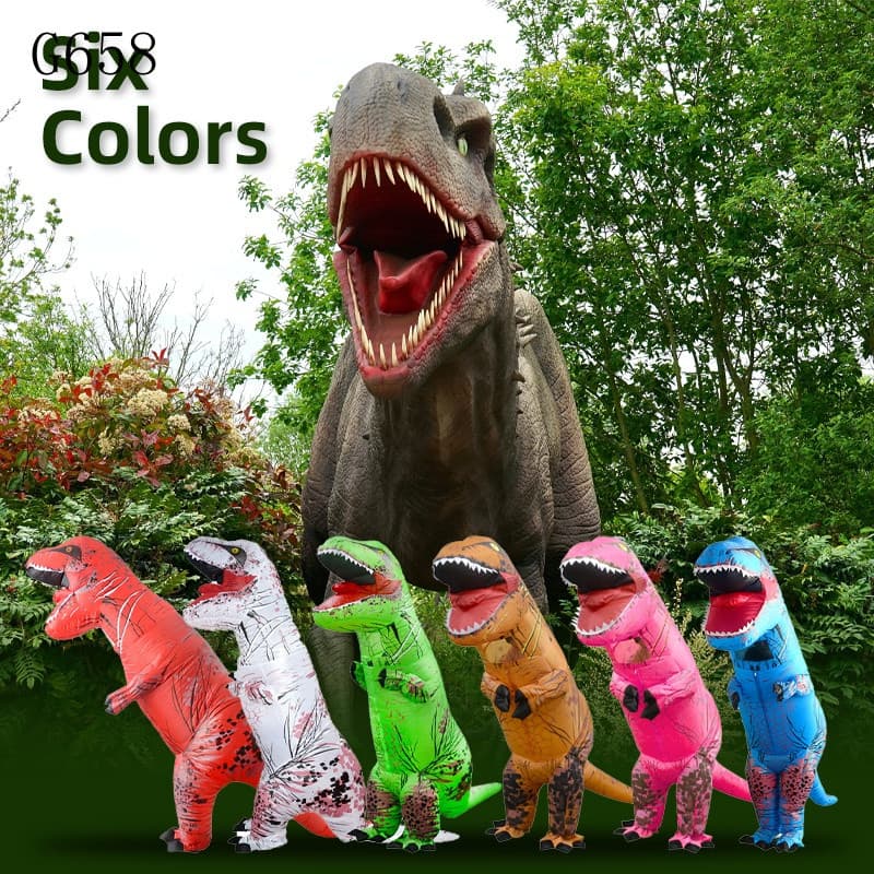 6 Fantasias Infláveis de Tyrannosaurus Rex para Crianças e Adultos, Fantasia de Halloween, Cosplay, Carnaval, Festa de N