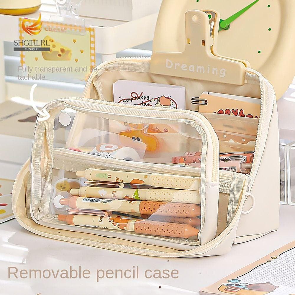 Bolsa Para Caneta SHGIRLRL , Lápis Divisória De Bolso De Grande Capacidade , Organizador De Papelaria Removível