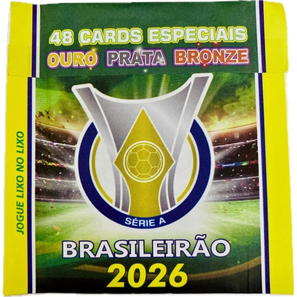 200 cards Brasileirão 2026 PP = 50 pacotes fechados