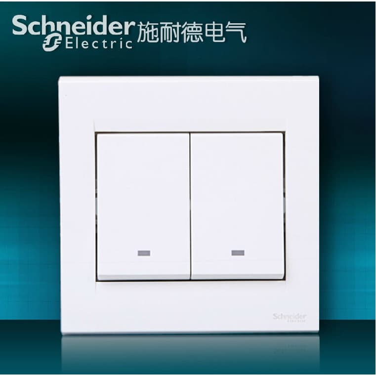 Soquete de interruptor Schneider genuíno Schneider Ruyi Series Two Open/Double Open Painel de interruptor de controle ún