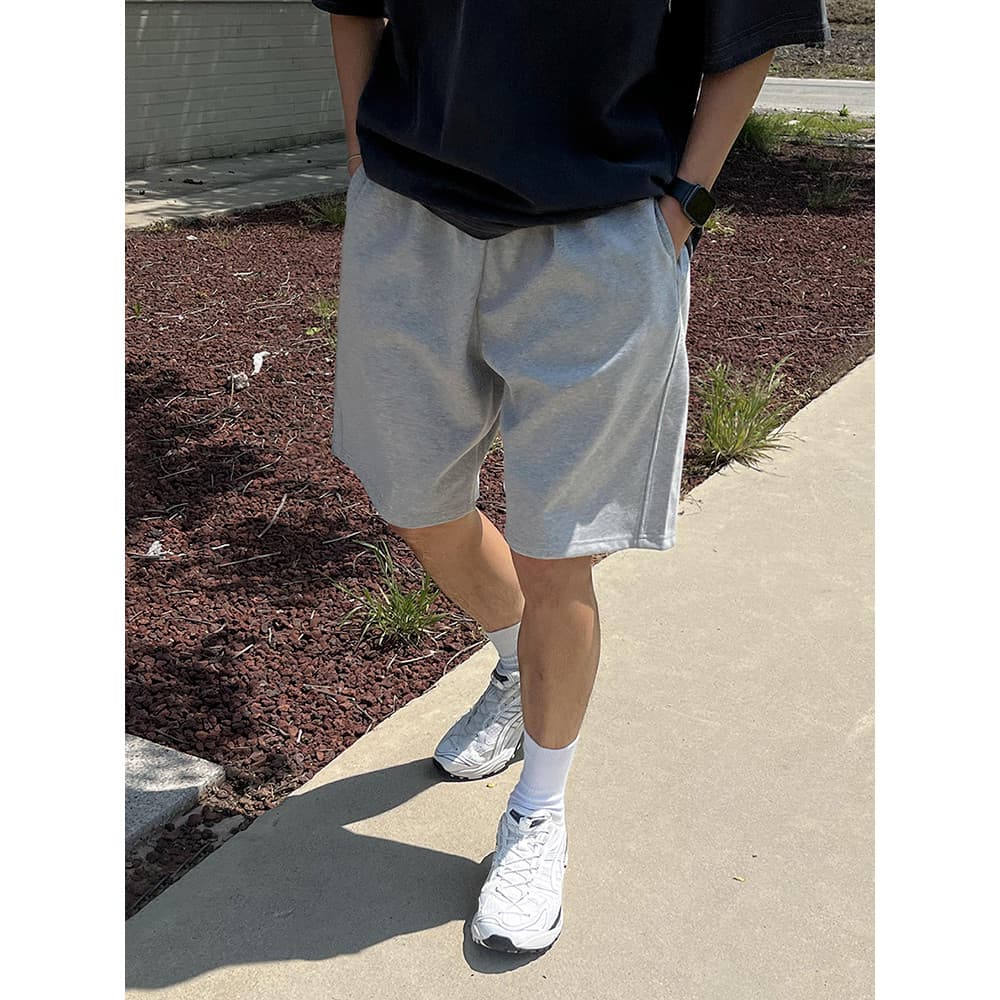 MRCYC Shorts esportivos casuais simples masculino verão solto reto calças de cinco pontos estilo coreano calças estilo v