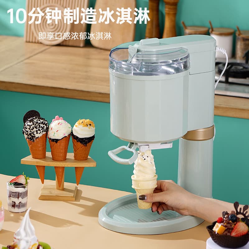 Máquina de sorvete doméstica, Cone de frutas para crianças, pequena, caseira, automática, Mini sorvete