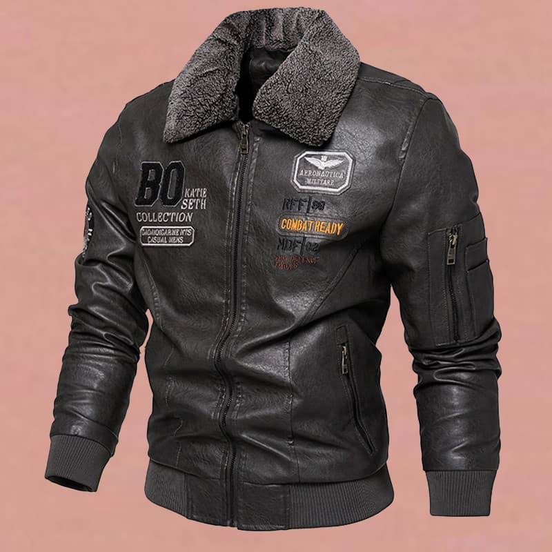 2025 jaqueta de couro masculina inverno novo estilo lapela motocicleta jaqueta de couro escovado engrossado europeu amer
