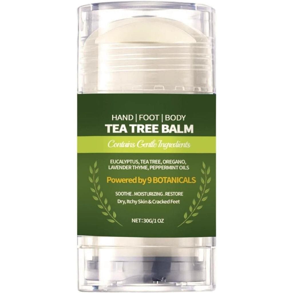 Bálsamo Hidratante de Tea Tree para Pele Sensível – Hidratante Diário para Mãos, Pés e Corpo |   9 Extratos Vegetais, Re