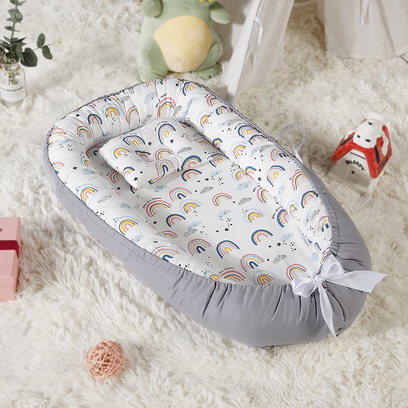 Cama móvel para bebê, removível e lavável, berço tipo ninho para bebê.