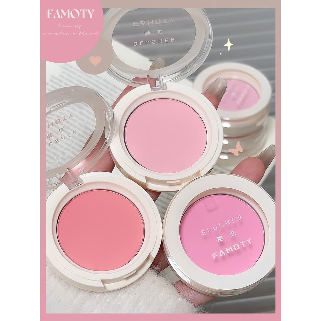 Blush creme lama feminino psiquiatra expansão cor blush Rouge monocromático fosco alto brilho contorno iluminando estuda