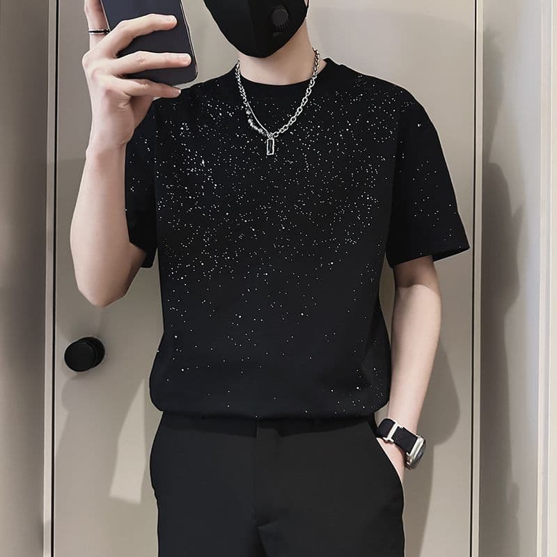 Gypsophila camiseta de manga curta masculina verão Street Wear Casual rufião bonito meia manga masculina 2026 verão fund