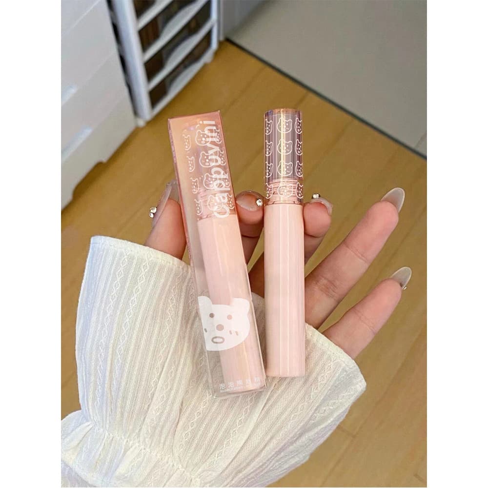 Bolha urso lábio esmalte feminino espelho água brilhante Toot lábio hidratante vidro lábio liso rosto clareamento não é