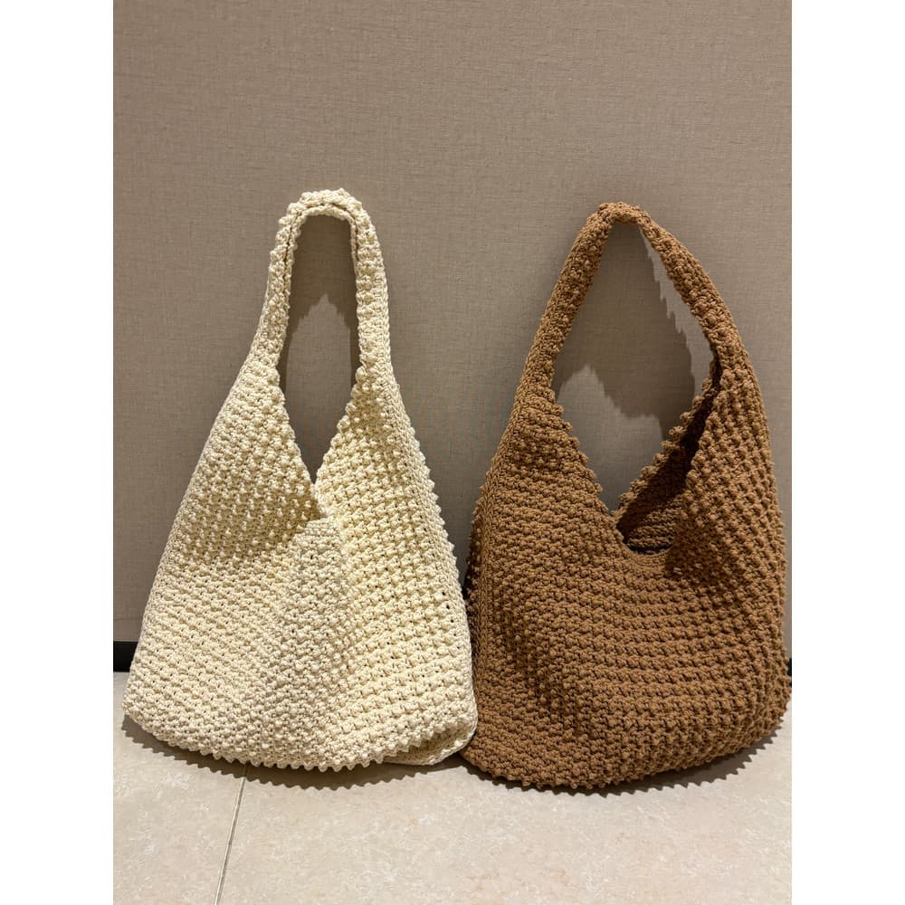 Primavera outono novo estilo artesanal ervilhas axilas saco produto acabado tecido saco feminino estilo coreano All-Matc