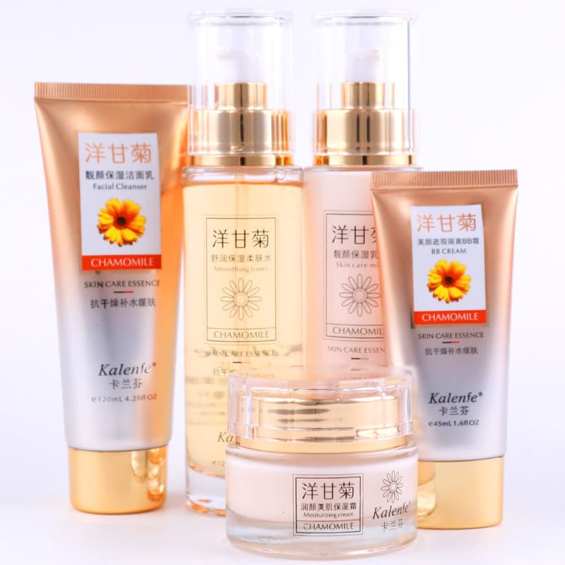 Callanfen Camomila Beleza Loção Hidratante para a Pele Anti-Seco Hidratante Calmante Conjunto de Produtos para Cuidados