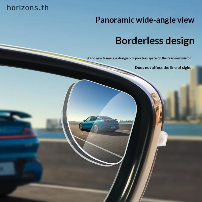 [B & H] Espelhos Universais De Ponto Cego Para Carros De Vidro 2 Unidades Grande Angular Visão De Direção Aprimorada { t
