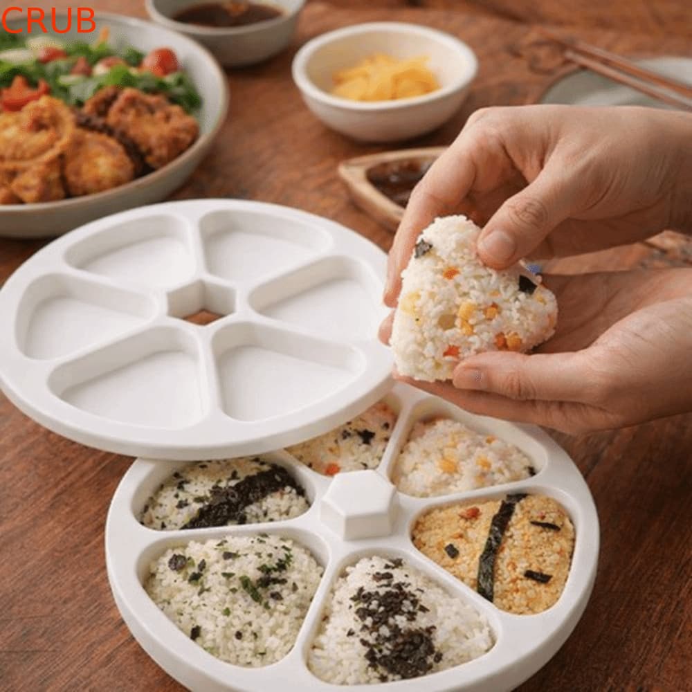 Molde Triangular De Sushi  , Prensa Estilo Japonês De 6 Grades , De Bolas De Arroz Caseiras De Plástico Para Almoço