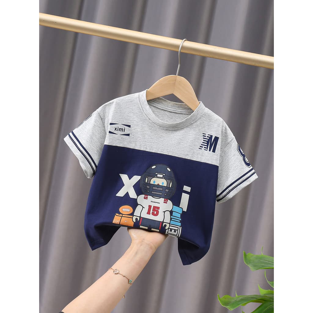 Meninos camiseta de manga curta 2026 novo estilo verão moda crianças verão topo bebê verão puro algodão roupas finas t