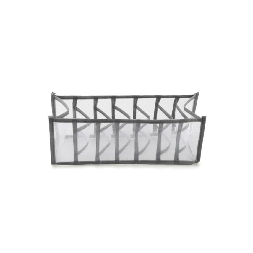 Organizador Com 7 Compartimentos Cinza Transparente Kobe