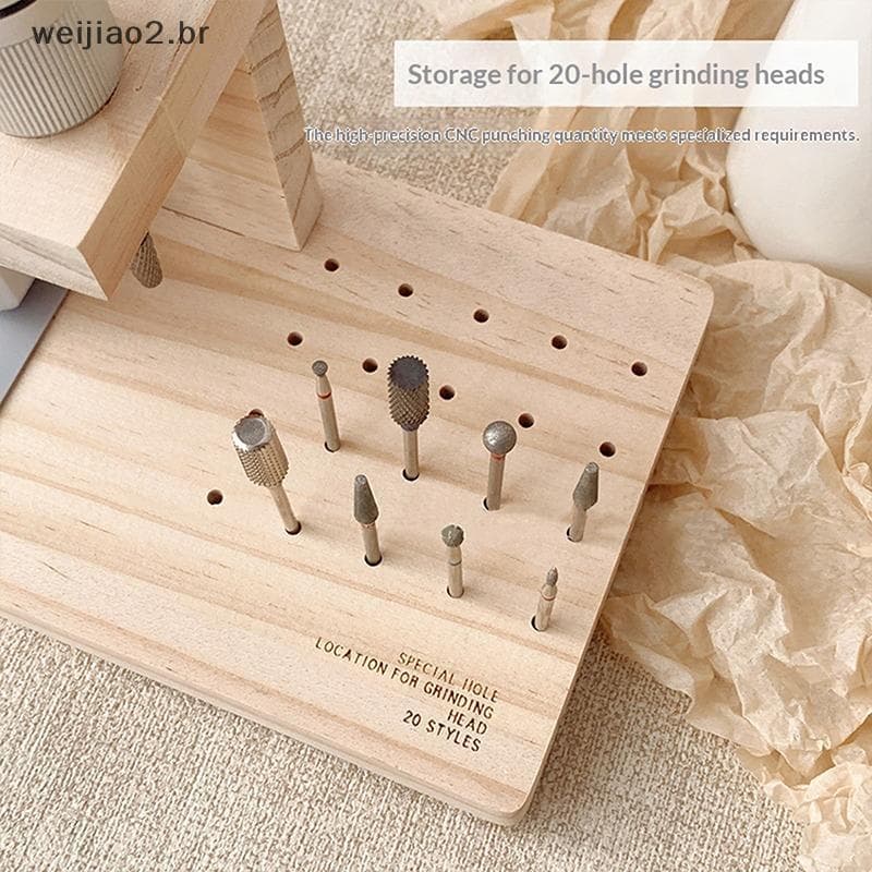 weijiao2 . BR Caixa Porta-Brocas Para Unhas DIY Treinamento E Exibição De Manicure