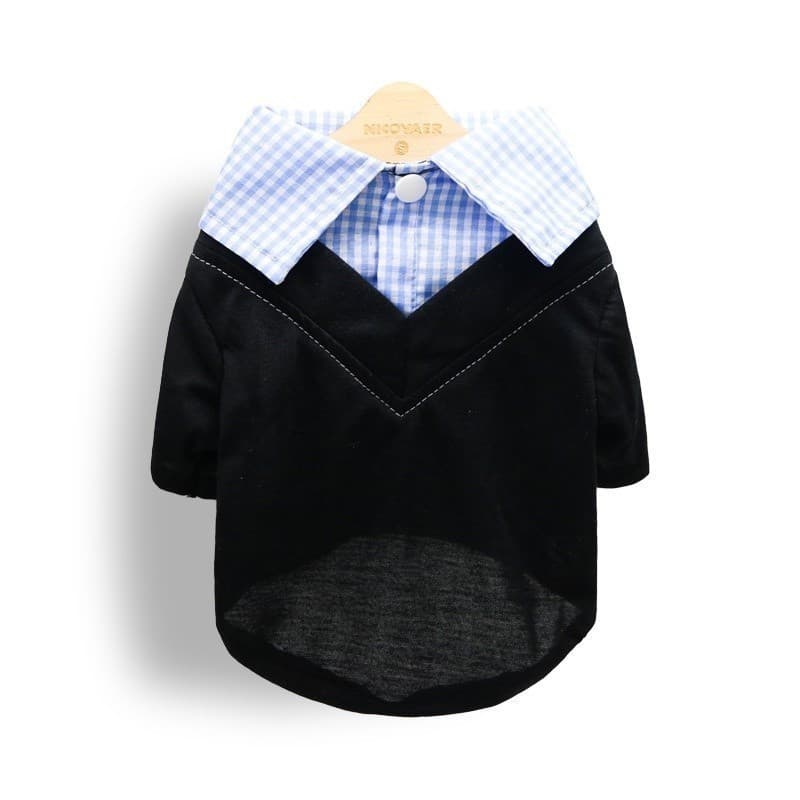 Xadrez Roupas Para Cães Camisa Falsa Duas Peças Terno Pet Pequeno Médio Gato Primavera Verão De Estimação Chihuahua Tedd