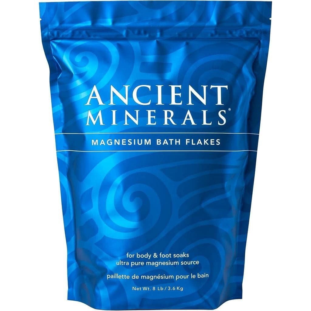 Flocos de Banho AncientMinerals – Cloreto de Zechstein Puro para Imersão e Reposição Corporal Completa, Saco de 8lb NUIC